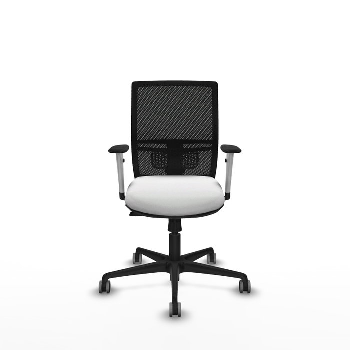 PIQUERAS Y CRESPO Silla de oficina Yunquera con mecanismo Sincro/Traslack, Blanco y Negro PIQUERAS Y CRESPO Silla de oficina Yunquera con mecanismo Sincro/Traslack, Blanco y Negro