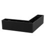 Q&Q Pata de plástico Senka 140x140 mm Altura 40 mm Negra para sofá o mueble