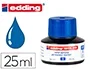 Edding Tinta Recambio MTK25 para Marcadores Permanentes, Botella 25 ml, Color Azul