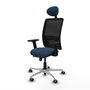 PIQUERAS Y CRESPO Silla de oficina Zulema con mecanismo Sincro/Traslack, Azul marino y Negro