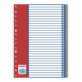 Indice Dohe Pp Numerico A4 Pestañas 1-31 16 Taladros Gris