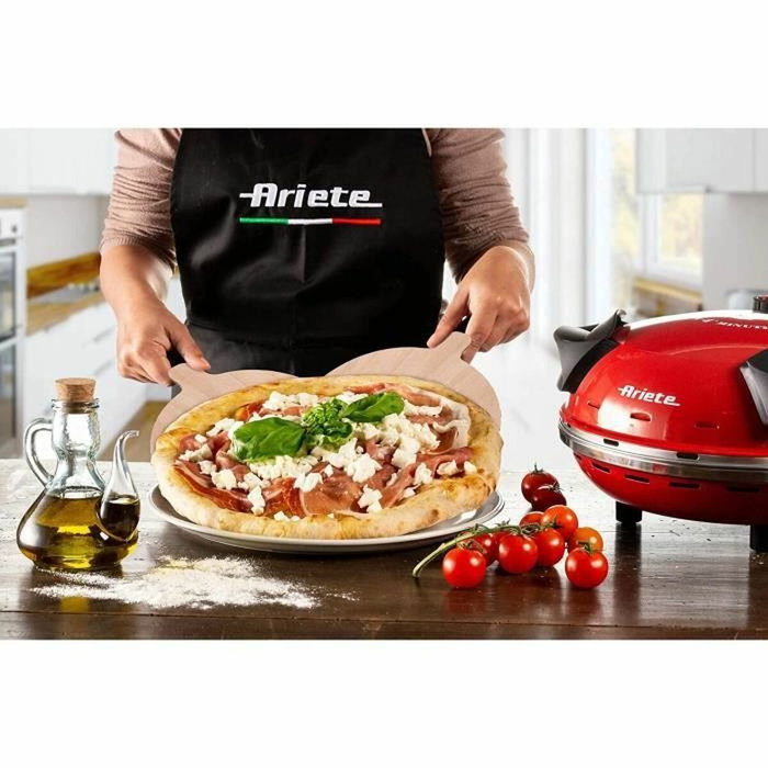 Ariete 909 Mini Horno para Pizza con Piedra Refractaria, Rojo y Negro
