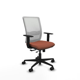 PIQUERAS Y CRESPO Silla de oficina Haches con mecanismo Sincro/Traslack Marrón y Blanco