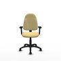 PIQUERAS Y CRESPO Silla de oficina Algarra color Crema con brazos 2D