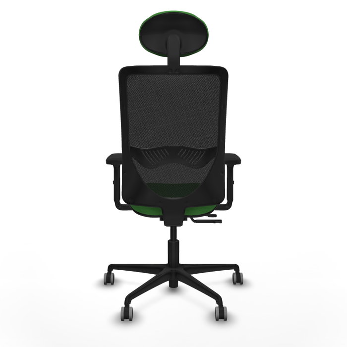 PIQUERAS Y CRESPO Silla de oficina Zulema con mecanismo Sincro/Traslack Verde/Negro