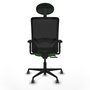 PIQUERAS Y CRESPO Silla de oficina Zulema con mecanismo Sincro/Traslack Verde/Negro