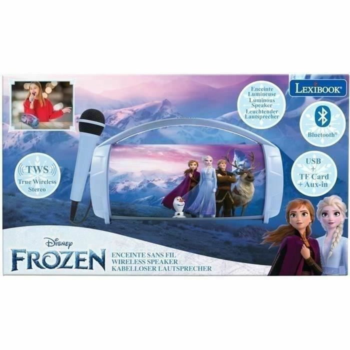 Lexibook Altavoz Bluetooth Inalámbrico Iluminado con Micrófono Frozen Disney Lexibook Altavoz Bluetooth Inalámbrico Iluminado con Micrófono Frozen Disney