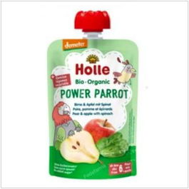 HOLLE Smoothie Power Parrot Pera-Espinacas 6Meses 100Gr