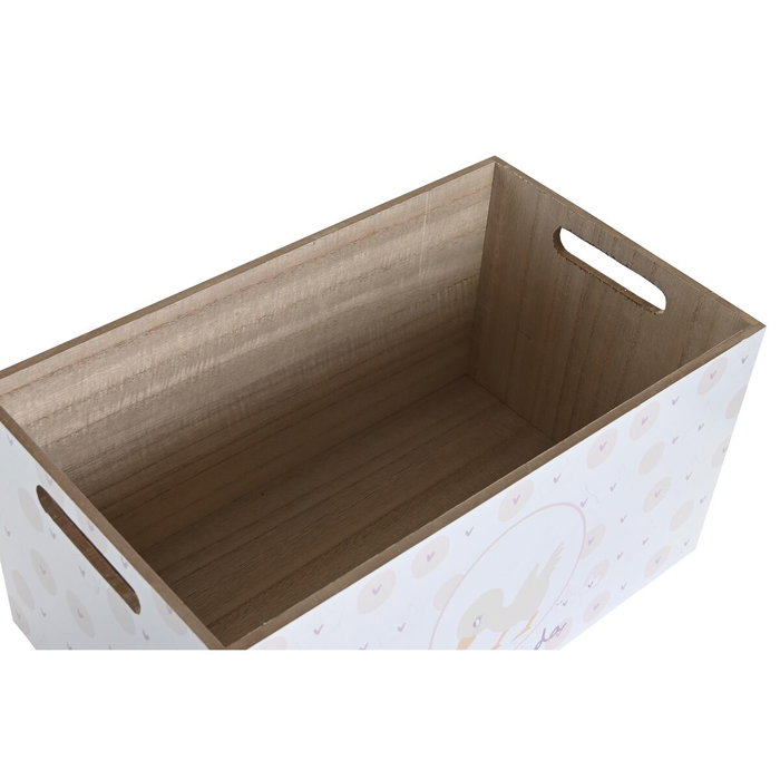 DKD Home Decor Caja MDF 36x21x18 Patitos y Mapache Surtido de 2