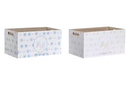 DKD Home Decor Caja MDF 36x21x18 Patitos y Mapache Surtido de 2