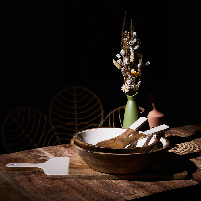 Home Deco Factory Tabla de servir Mirage, madera de mango 58x19x1.5 cm, sostenible