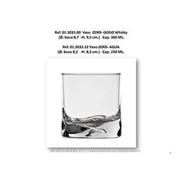 Vidrocen Vaso de Agua Estoril, Cristalería - 90 mm de Alto, 81 mm de Diámetro, Capacidad 90 cl (Set de 6)