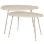 Home Deco Factory Juego de 2 Mesas Nido Terra Nova con Patas de Hierro - Mesa Grande 75x50 cm y Pequeña 60x39 cm