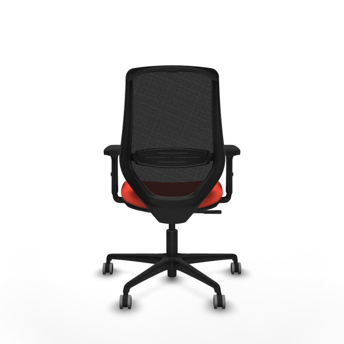 PIQUERAS Y CRESPO Silla de oficina Mardos con mecanismo Sincro, Naranja oscuro y Negro