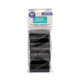 NAYECO VET Bolsas Higiénicas para Perros - 4 Rollos de 20 Bolsas (80 Bolsas Total) para Desechos