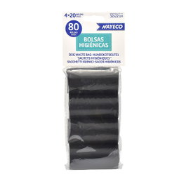 Nayeco Bolsas Higiénicas Negras Pack 4 Rollos