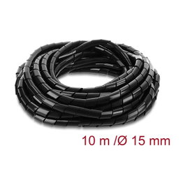 DeLOCK Manguera Espiral 15 mm 10 m Negro