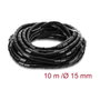 DeLOCK Manguera Espiral 15 mm 10 m Negro