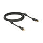 DeLOCK Cable Mini DisplayPort 1.2 con tornillo a DisplayPort 2m negro 4K