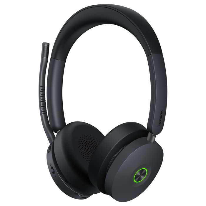 Yealink BH74 Teams - Auriculares Diadema Bluetooth 5.3 Inalámbricos con ANC, Micrófono Boom, USB-C/A, 65h Autonomía, Negro