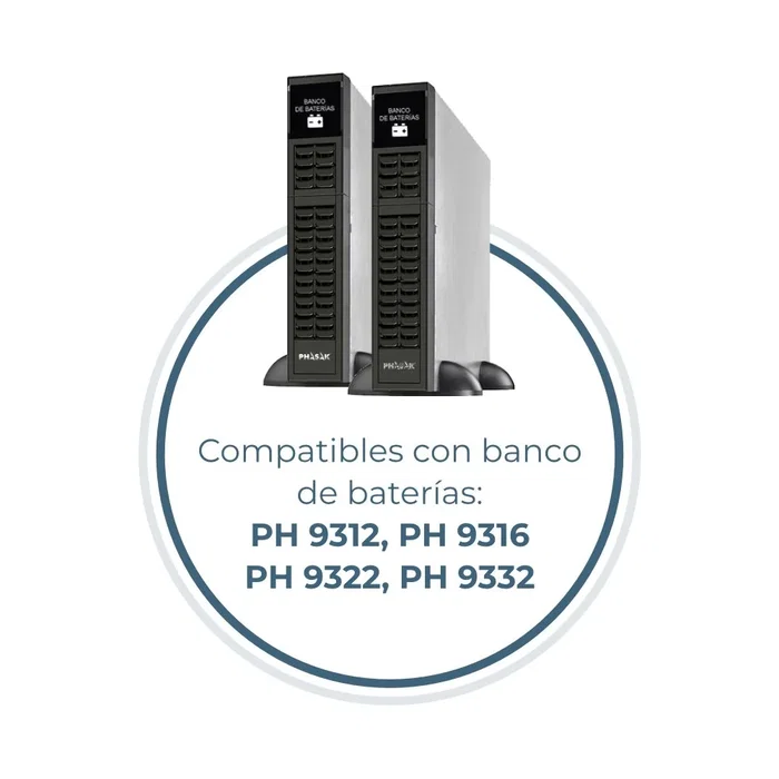 Phasak PH 9330 Sai Online Rack 3000 VA 2700 W Phasak PH 9330 Sai Online Rack 3000 VA 2700 W