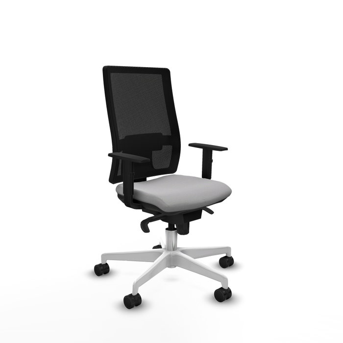 PIQUERAS Y CRESPO Silla de oficina Horna con mecanismo Sincro Gris claro y Negro PIQUERAS Y CRESPO Silla de oficina Horna con mecanismo Sincro Gris claro y Negro