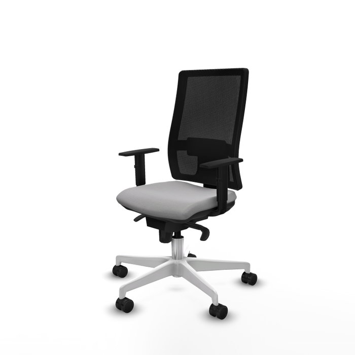 PIQUERAS Y CRESPO Silla de oficina Horna con mecanismo Sincro Gris claro y Negro PIQUERAS Y CRESPO Silla de oficina Horna con mecanismo Sincro Gris claro y Negro