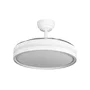 Ventilador de Techo DC Blanco 60W LED Verano-Invierno 3 Aspas Transparente 6980lm 3500-4000-6500K Mando y Temporizador 107d