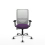PIQUERAS Y CRESPO Silla de oficina Zulema con mecanismo Sincro/Traslack, Morado y Blanco
