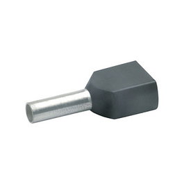 Klauke Terminales de doble hilo aislados, 2 mm², Negro, 1000 piezas