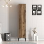 Hanah Home Armario Kumsal S Nogal 40cm Ancho x 47.5cm Alto x 201.4cm Profundo Tablero de Partículas Melamina