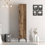 Hanah Home Armario Kumsal S Nogal 40cm Ancho x 47.5cm Alto x 201.4cm Profundo Tablero de Partículas Melamina