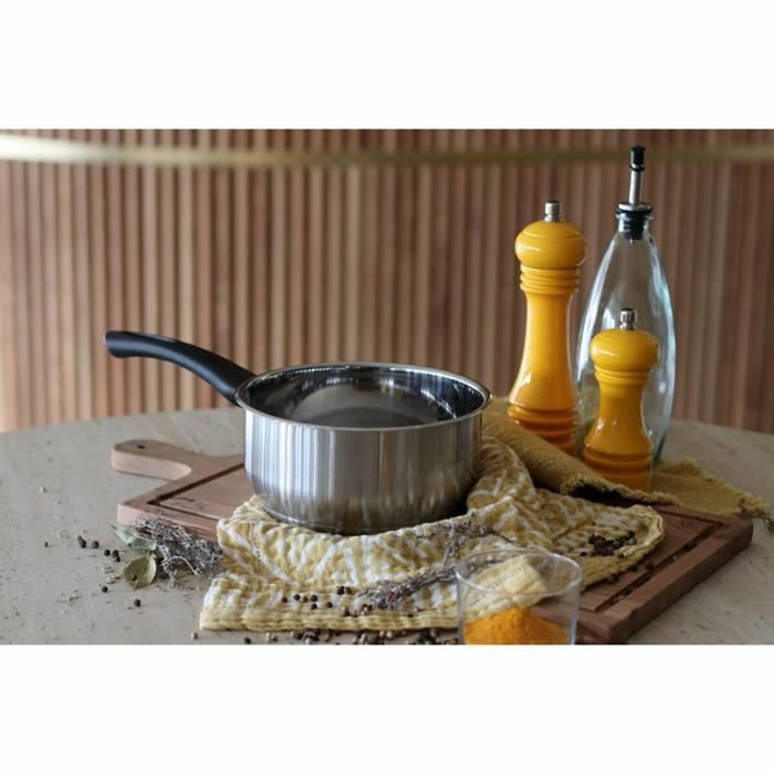 Menastyl Cacerola de Acero Inoxidable 16 cm Apta para Todo Tipo de Fuegos e Inducción Menastyl Cacerola de Acero Inoxidable 16 cm Apta para Todo Tipo de Fuegos e Inducción