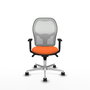 PIQUERAS Y CRESPO Silla de oficina Jorquera naranja y blanca