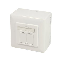 LogiLink NP0124 socket-outlet 2 x RJ-45 Metallic, White