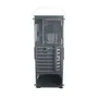 Talius Xentinel Caja Midi Tower Gaming ATX con Ventana Lateral Acrílico, USB 3.0, Iluminación LED Azul, Color Negro/Blanco