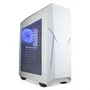 Talius Xentinel Caja Midi Tower Gaming ATX con Ventana Lateral Acrílico, USB 3.0, Iluminación LED Azul, Color Negro/Blanco