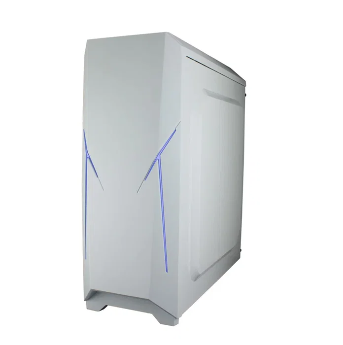 Talius Xentinel Caja Midi Tower Gaming ATX con Ventana Lateral Acrílico, USB 3.0, Iluminación LED Azul, Color Negro/Blanco