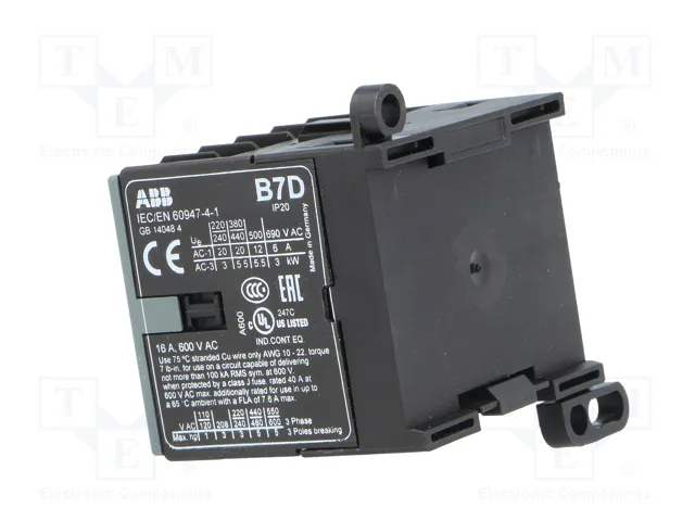 ABB Contactor B7D 4-polar 12A 24VDC NO x4
