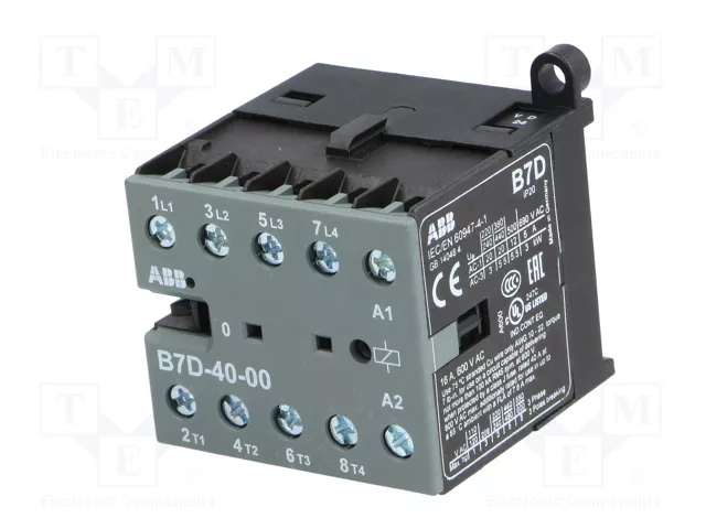 ABB Contactor B7D 4-polar 12A 24VDC NO x4