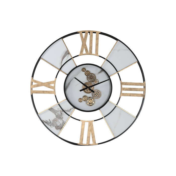 DKD Home Decor Reloj de Pared de Metal Blanco 142x142x9 cm