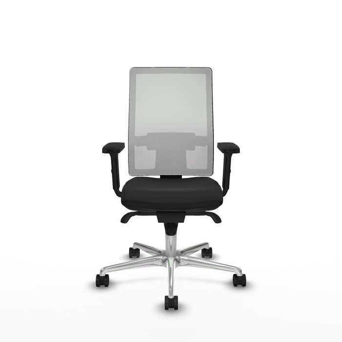 PIQUERAS Y CRESPO Silla de oficina Horna con mecanismo Sincro, Negro y Blanco