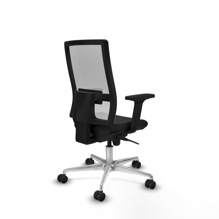 PIQUERAS Y CRESPO Silla de oficina Horna con mecanismo Sincro, Negro y Blanco