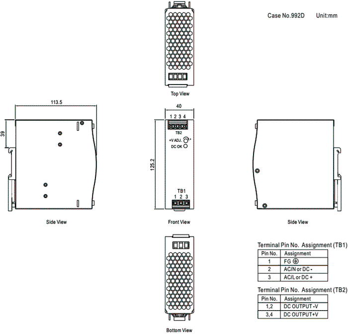 MEAN WELL EDR-150-24 Fuente de alimentación 156W 24VDC