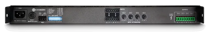 Crown Amplificador de Potencia XFMR 4/8 de Cuatro Canales, 125W a 4 Ohm