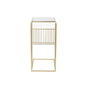 DKD Home Decor Revistero de Metal y Espejo Dorado 48x35x71 cm