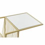 DKD Home Decor Revistero de Metal y Espejo Dorado 48x35x71 cm