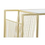 DKD Home Decor Revistero de Metal y Espejo Dorado 48x35x71 cm