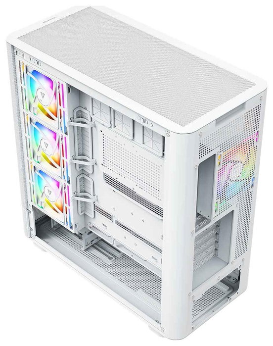 Modecom Volcano AQ400 ARGB PC Chasis Midi Tower Blanca con Pantalla LCD Modecom Volcano AQ400 ARGB PC Chasis Midi Tower Blanca con Pantalla LCD