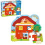 GOULA Puzzle XXL Granja Sorpresa 1110100763 - 12 Piezas con Texturas Táctiles, Juguete Sensorial Educativo para Niños +2 Años